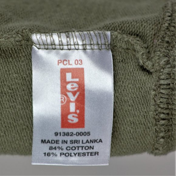 Levis 501 Green Pullover Uni-sex Hoodie Junior - Picture 11 of 12